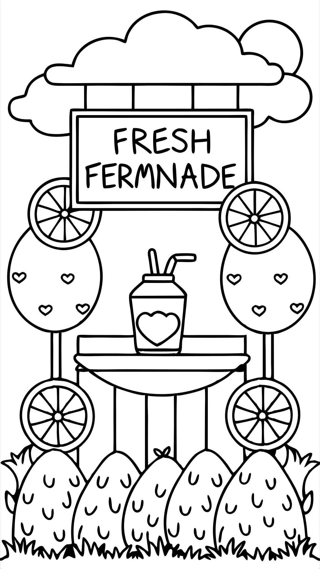 lemonade stand coloring page